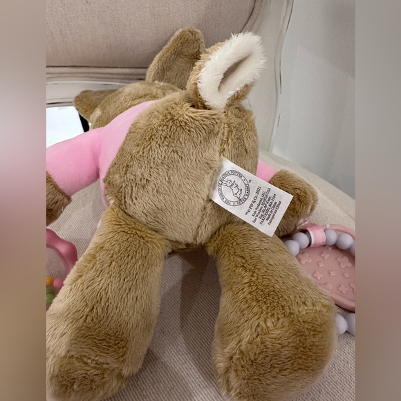 NWT Peter Rabbit Pink Flopsy Plush Lovey Activity Toy Rattle Teether Mirror - Picture 6 of 9